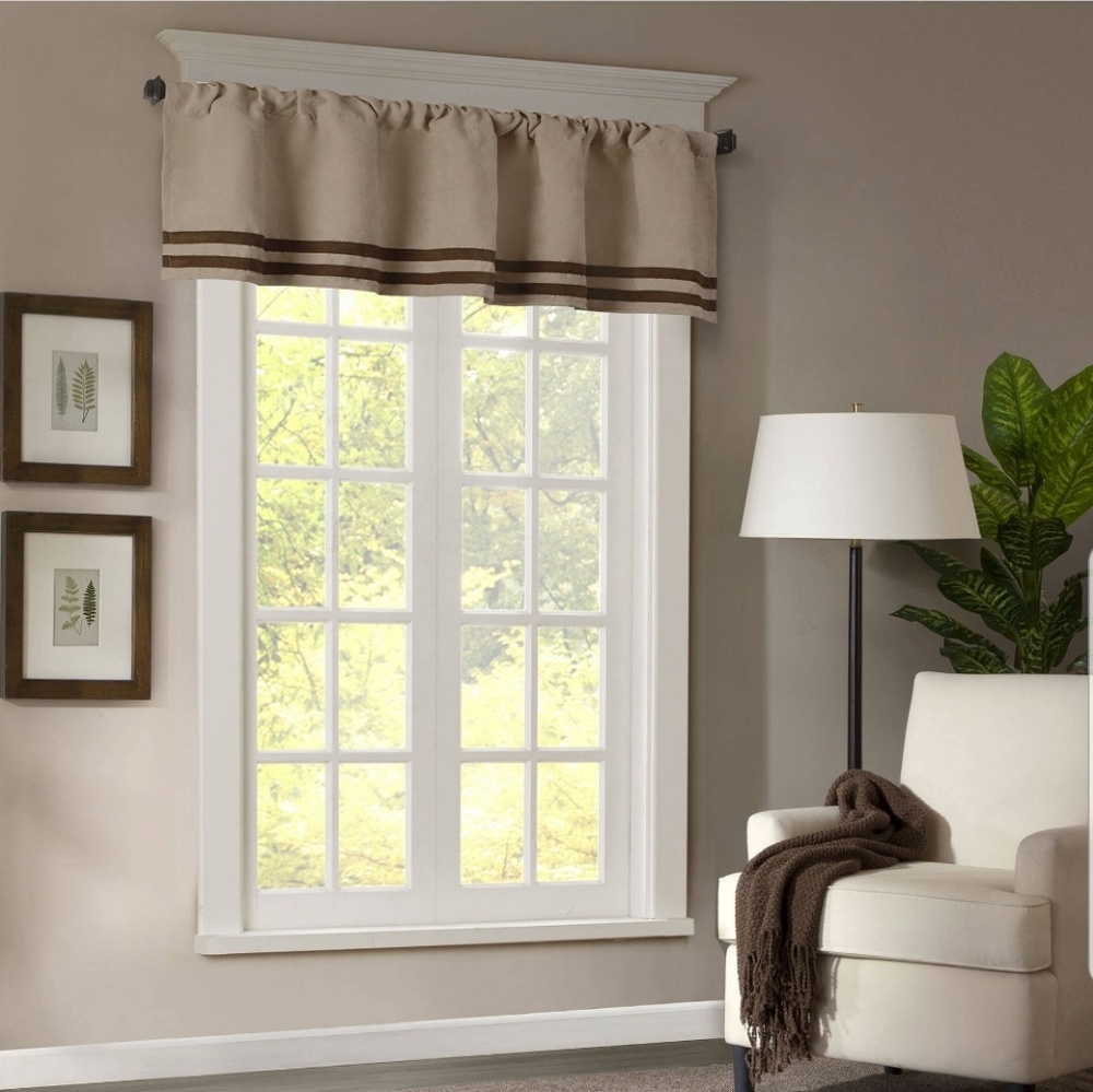 🆕️ 5x Madison Park Microsuede Striped Window Valance - Picture 3 of 6